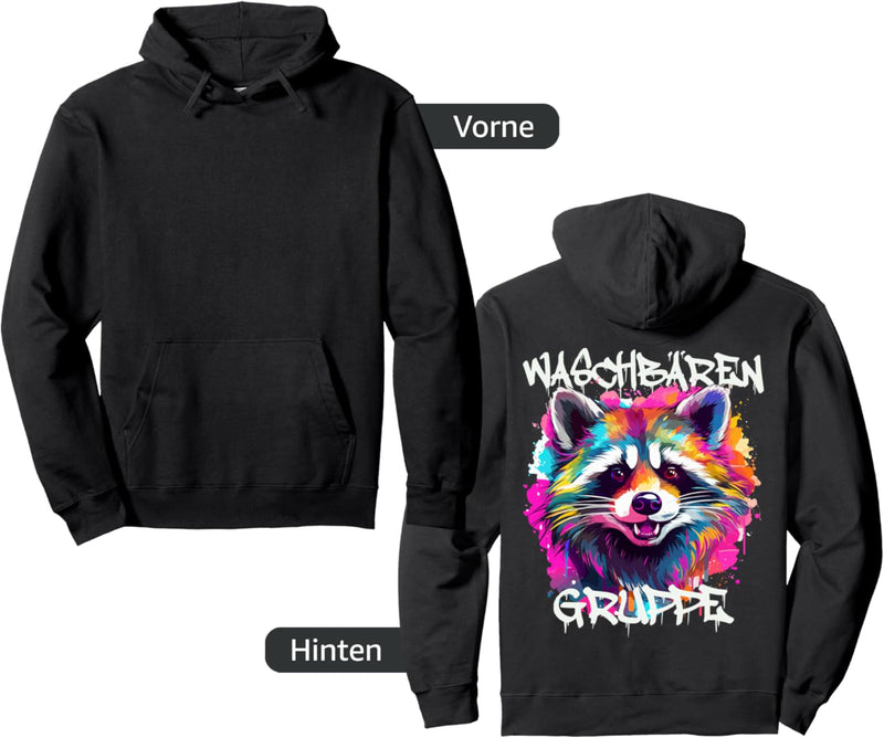 Cooler Waschbär für Waschbärengruppe Kita, Kindergarten Pullover Hoodie