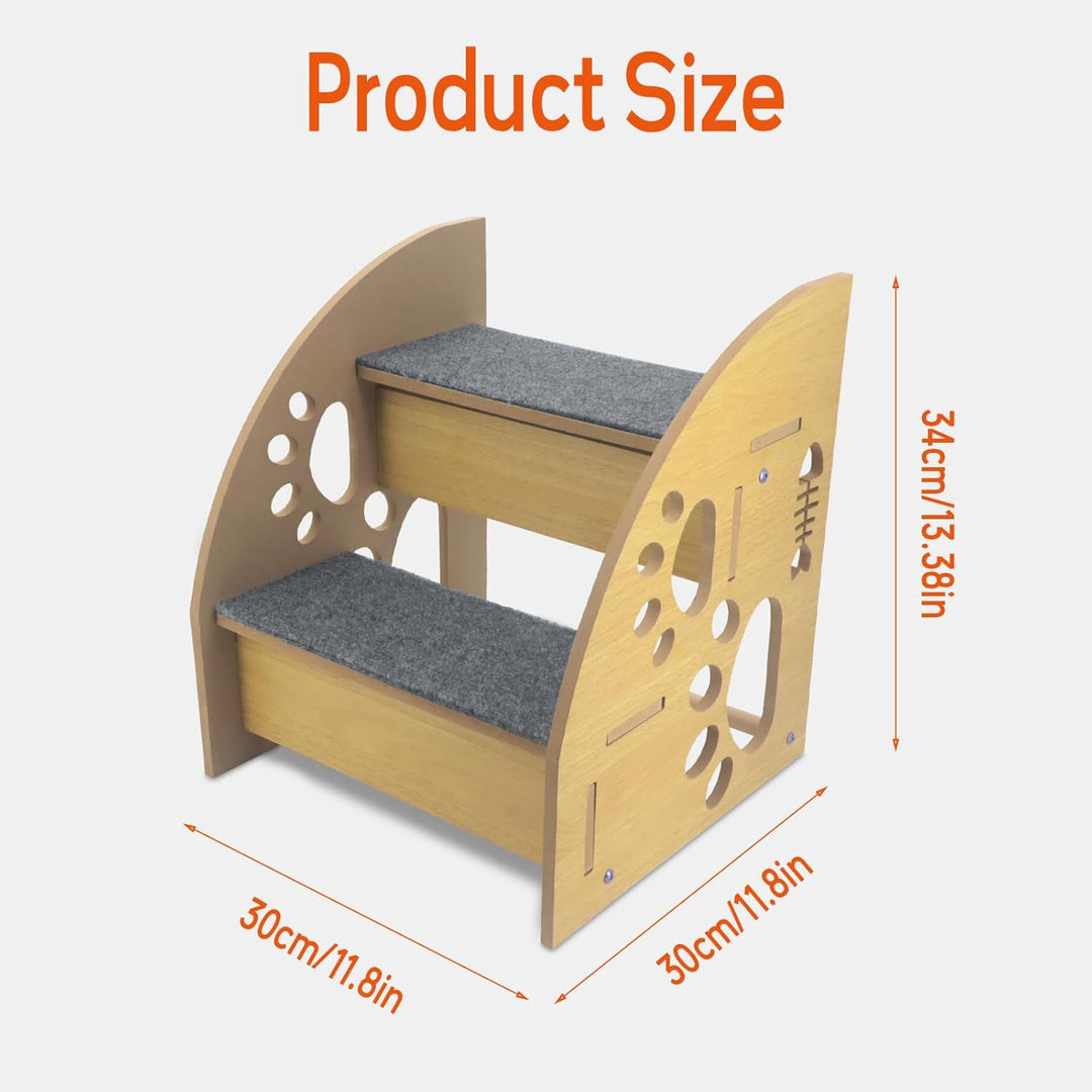 Hundetreppe,rutschfeste Hunderampe für Sofa,Hundetreppe + Katzentreppe für Junge und alte Katzen,30