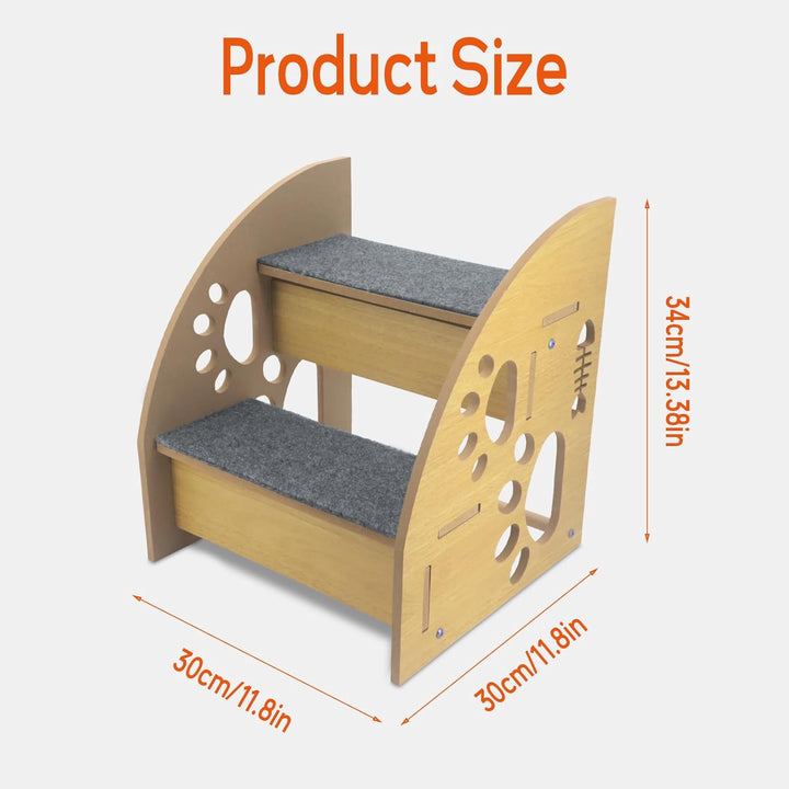 Hundetreppe,rutschfeste Hunderampe für Sofa,Hundetreppe + Katzentreppe für Junge und alte Katzen,30