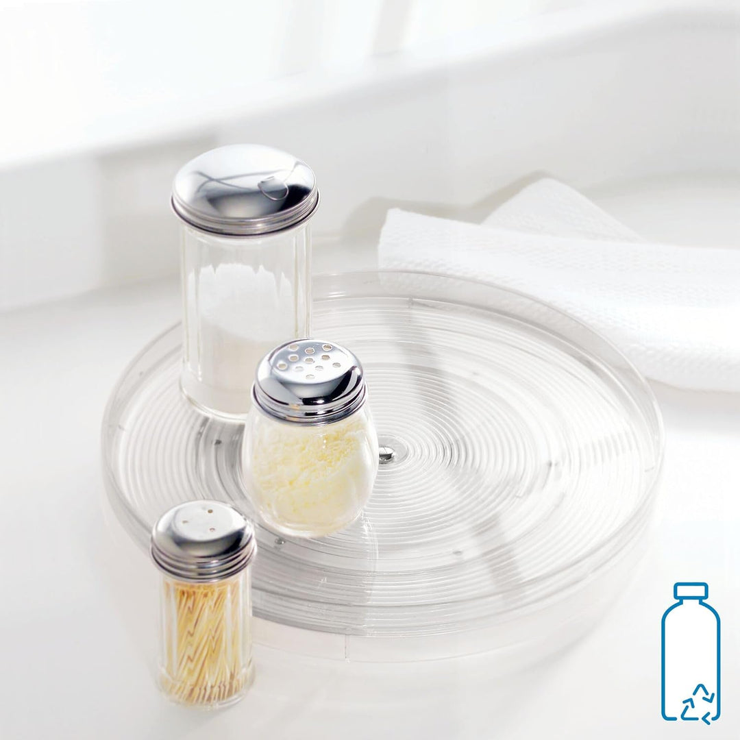 iDesign Kunststoff, plateau tournant, grand pivotant en plastique épices et ingrédients de cuisine,