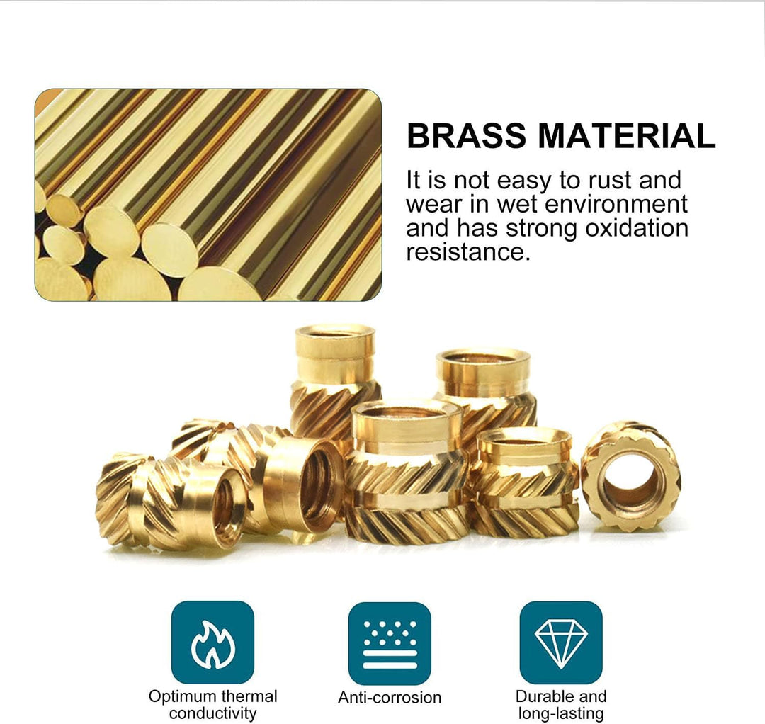 Digitales Lötkolben-Set, 60W, mit Gewindeeinsatz-Spitzen und 100 Stück M3x4x4,5 Gewindeeinsätze Iron