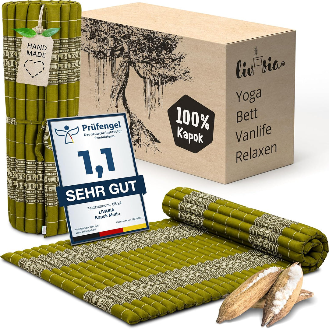 livasia Rollmatte Rollmatratze L-200x110x4,5cm, Gästebett Gästematratze 1 Person, Reisebett Kofferra