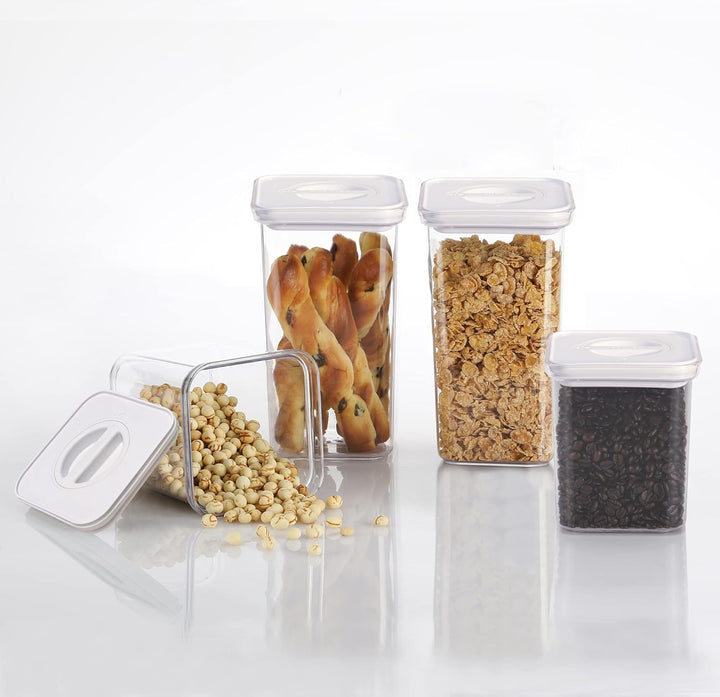 Neoflam® Vorratsdosen mit Deckel Luftdicht, Vorratsorganizer 4er Set BPA-frei, Vorratsbehälter mit E