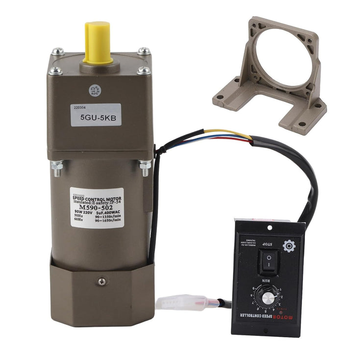 AC 220V 90W Motor mit einstellbarer Drehzahl Stufenlos regelbarer Frequenzumrichtermotor mit Getrieb