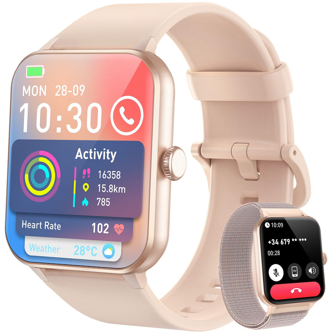 Blackview Smartwatch Damen Herren mit Telefonfunktion(Anrufe tätigen/empfangen)/Message Reminder, Sp