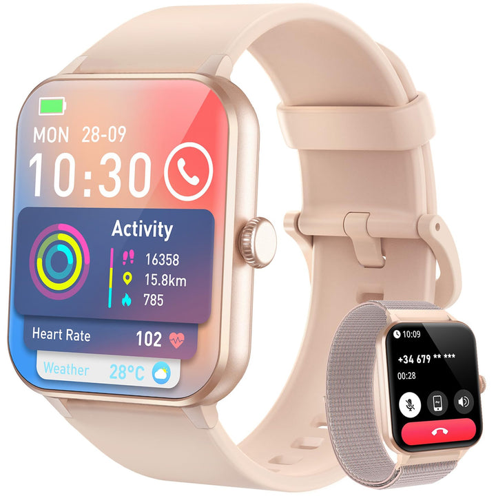 Blackview Smartwatch Damen Herren mit Telefonfunktion(Anrufe tätigen/empfangen)/Message Reminder, Sp