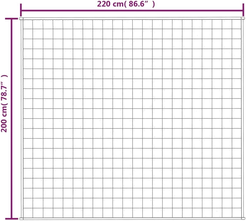 SKM Gewichtsdecke Grau 200x220 cm 9 kg Stoff, Weight: 9.55 kg, 3154785 Grau 200 x 220 cm,9 kg, Grau