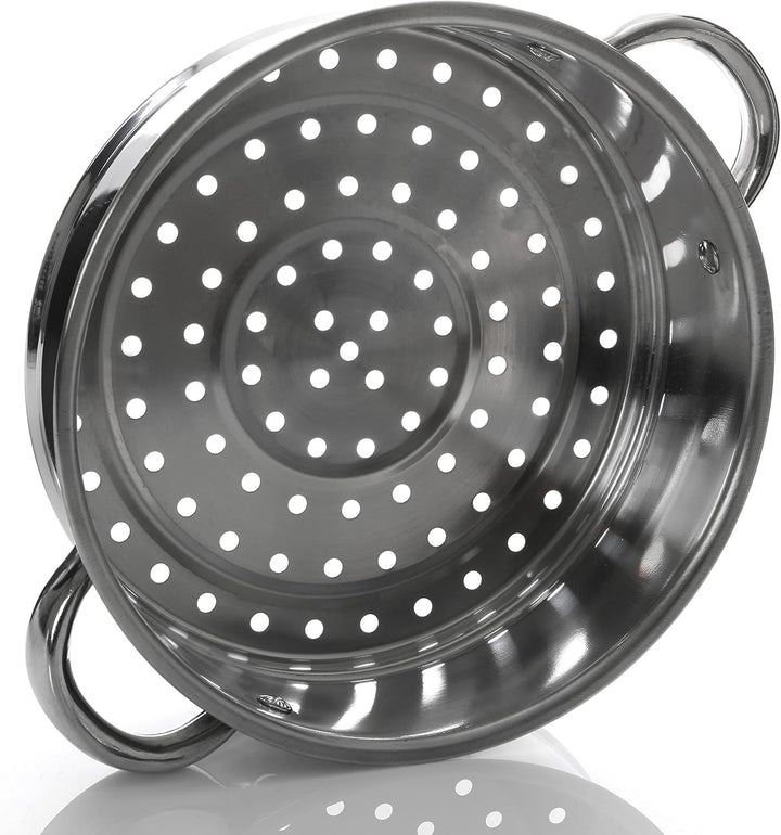 Premier Housewares Dampfgarer, Edelstahl, Glasdeckel, 28*22*22, Silver, 0408129 Dampfer, Dampfer
