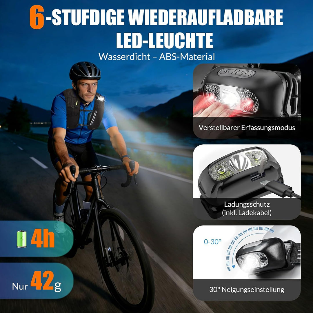 Laufweste Damen &amp; Herren mit 500ml Trinkflasche, Reflektierende Running Vest für Bessere Sichtbarkei