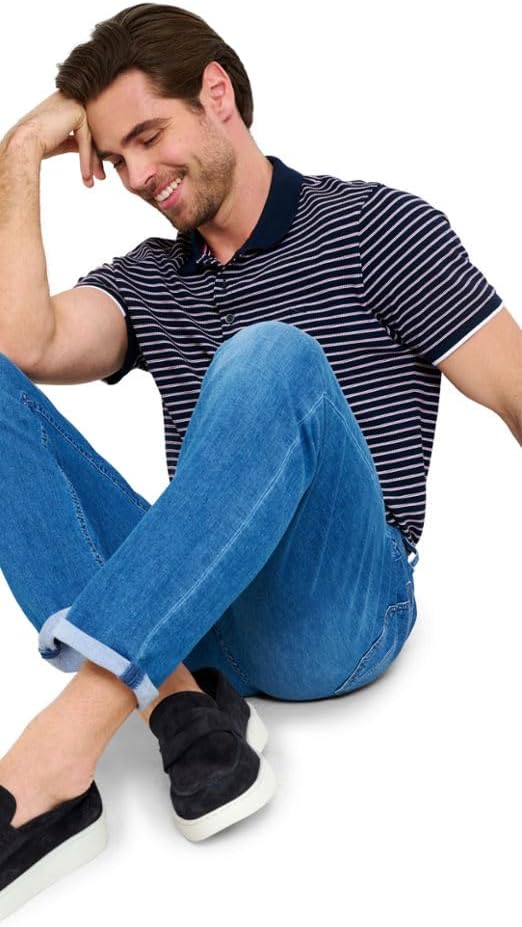 BRAX Herren Style Chuck Relax Flex Jeans 33W / 30L Mid Blue Used, 33W / 30L Mid Blue Used