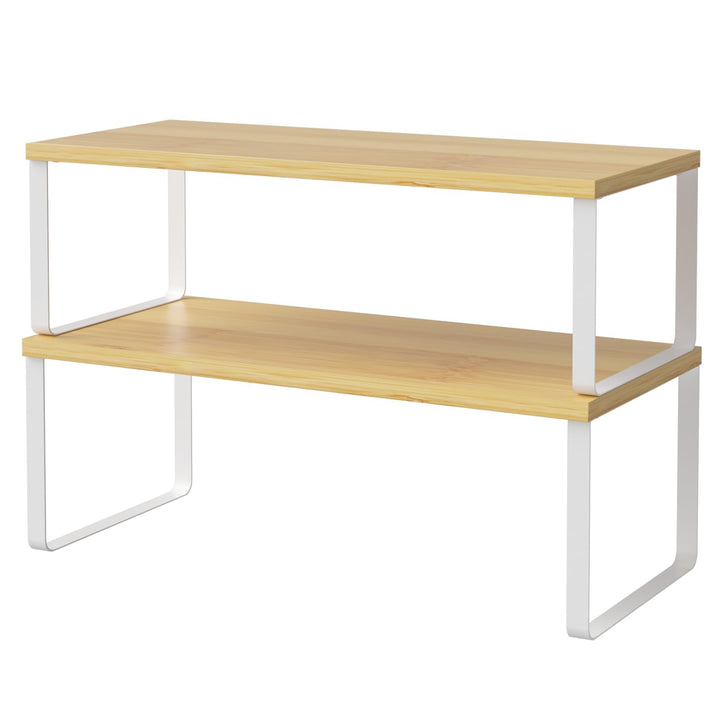 LIANTRAL Küchen Organizer, Küchenschrank Organizer 2er Set, Erweiterbar und Stapelbar Gewürzregal, K