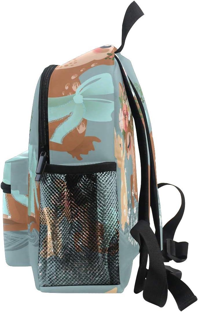 Kinderrucksack Cute Deer and Bunny Kindergarten Vorschule Tasche für Kleinkind Mädchen Jungen