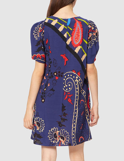 Desigual Damen Vest_terrassa Casual Dress S Blau, S Blau