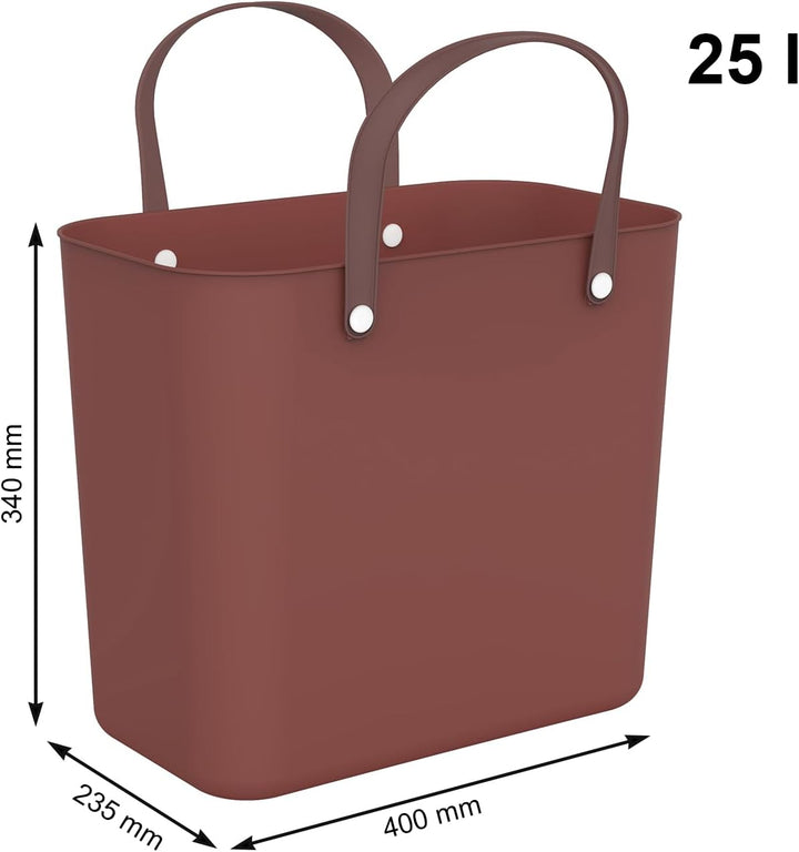 Rotho Albula 3er-Set Einkaufskorb 25l, Kunststoff (PP recycelt), Mehrfarbig