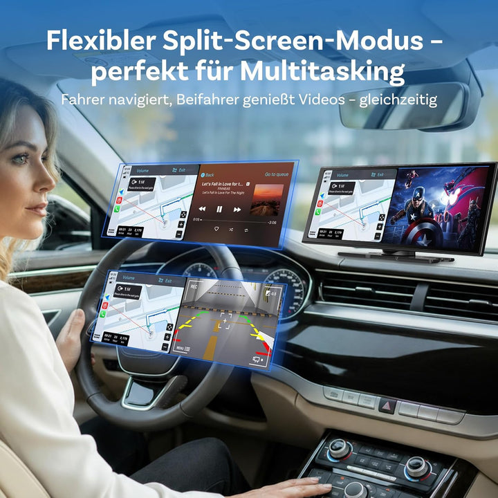 OTTOCAST ScreenFlow, Carplay Display mit YouTube, 11,4 Zoll Carplay Android Auto car Multimedia Play