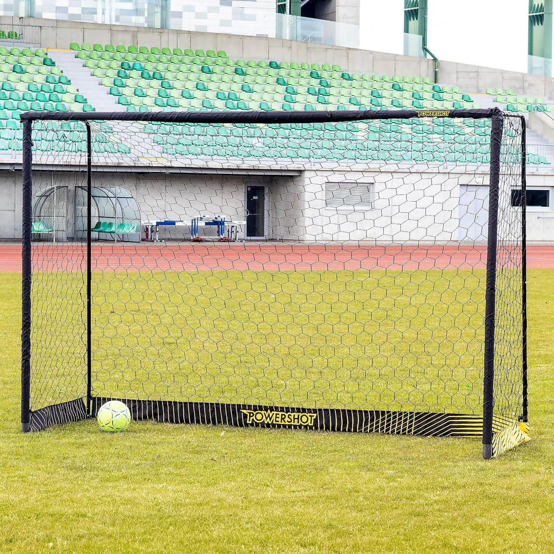 Fussballtor aus Stahl - Verschiedene Grösse - Schwarz - Bodenverankerung und Transporttasche inkl. 1