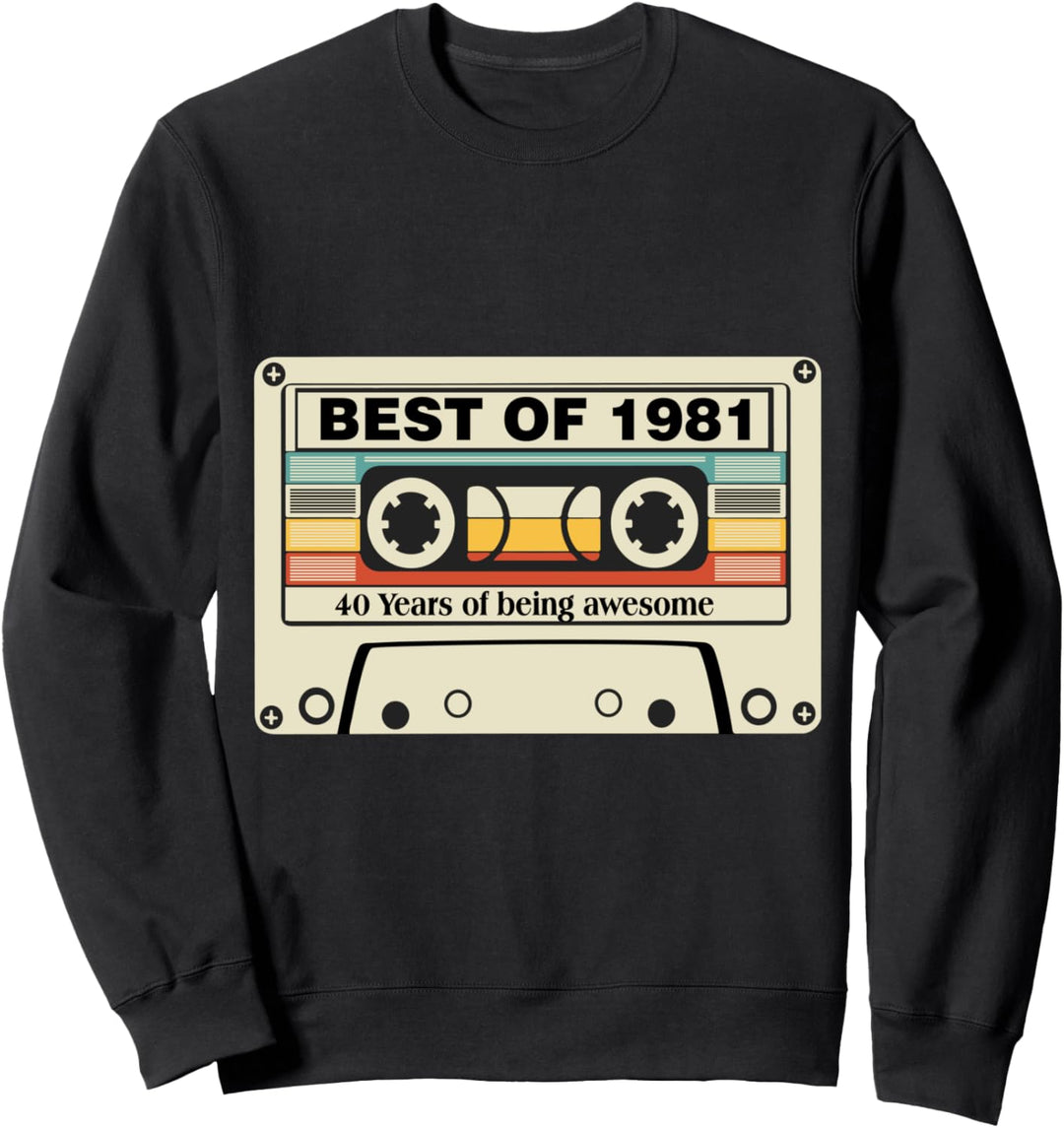 Best Of 1981 Kassette zum 40. Geburtstag Retro Vintage Sweatshirt