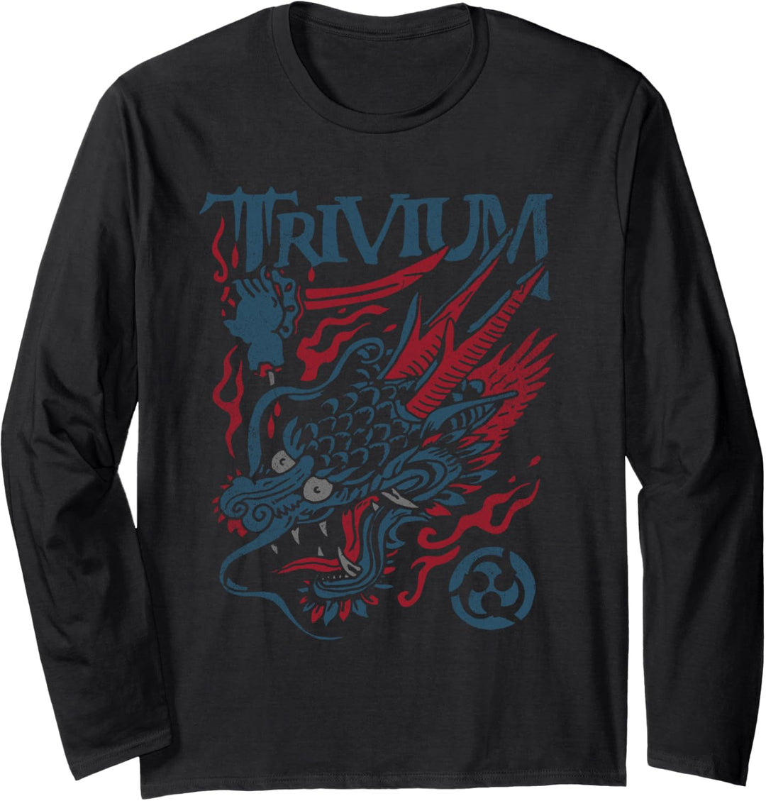Trivium Schreiender Drache Farbe Langarmshirt