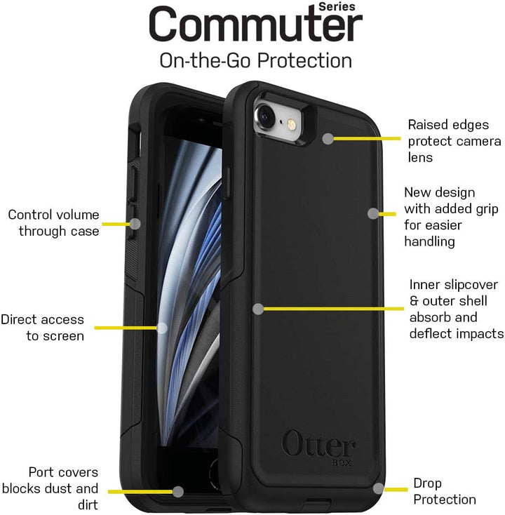 OtterBox Commuter Series Schutzhülle für iPhone SE (2. Generation - 2020) – Ocean Way (Aqua SIL/Aqui