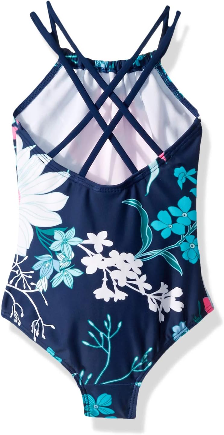 Kanu Surf Mädchen Jasmine Beach Sport Halter One Piece Swimsuit Badeanzug 4 Paige Floral Navy, 4 Pai