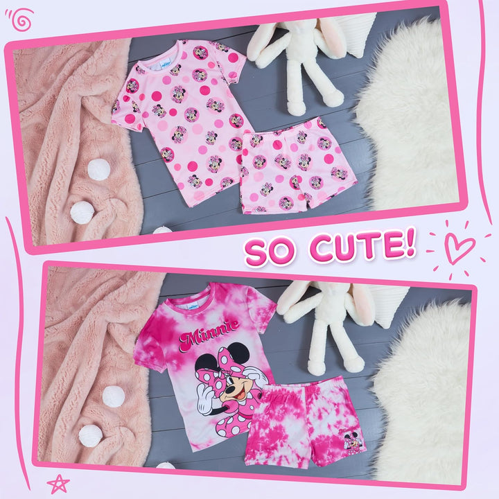 Get Trend Schlafanzug Mädchen Kurz Pyjama Kinder 2er Set Schlafanzug Teenager Kurzarm Sommer Loungew