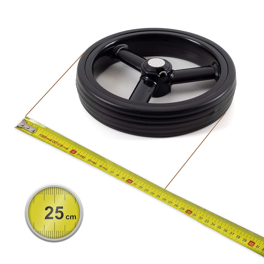 Andersen Ersatzrad für Royal Einkaufstrolley, Ø 250 mm, 3 Speichen, schwarz 1 Rad f. Royal: Ø 25cm,
