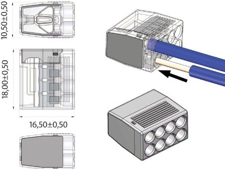 ViD Steckklemmen-Sortiment 200 teilig der 2073 Serie 0,5-2,5 mm² VDE und ENEC10 Steckklemmen-Set 200