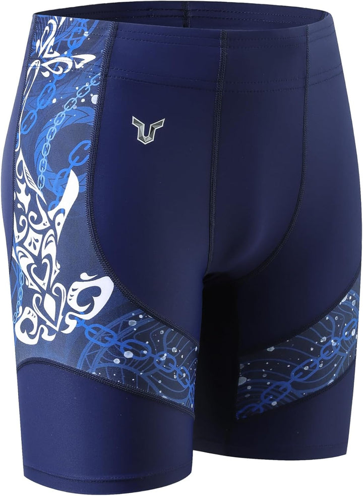 HUGE SPORTS Herren Splice Schwimmhose Kompression Jammer Lang Wilde Serie S Hammerkopfhai, S Hammerh