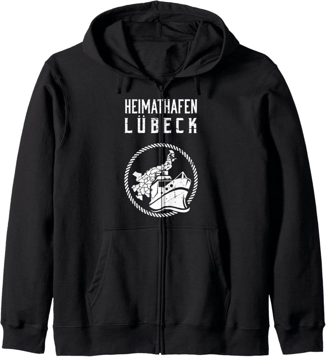 Heimathafen Lübeck Moin Lübecker Küste Ostsee Geschenk Kapuzenjacke