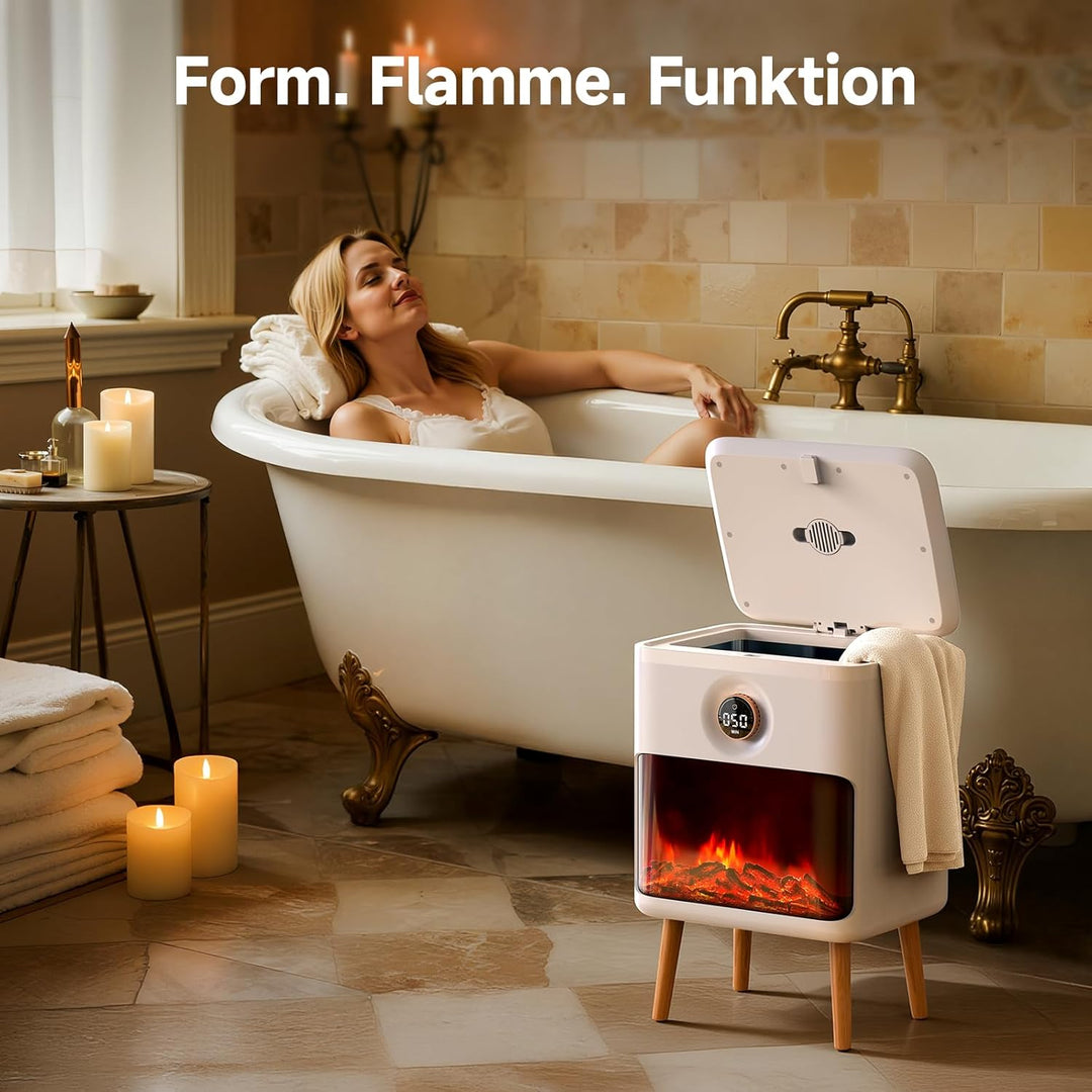 FEPPO Handtuchwärmer, 23L grosse Kapazität Luxus Handtuchwärmer für Badezimmer mit HearthGlow-Displa