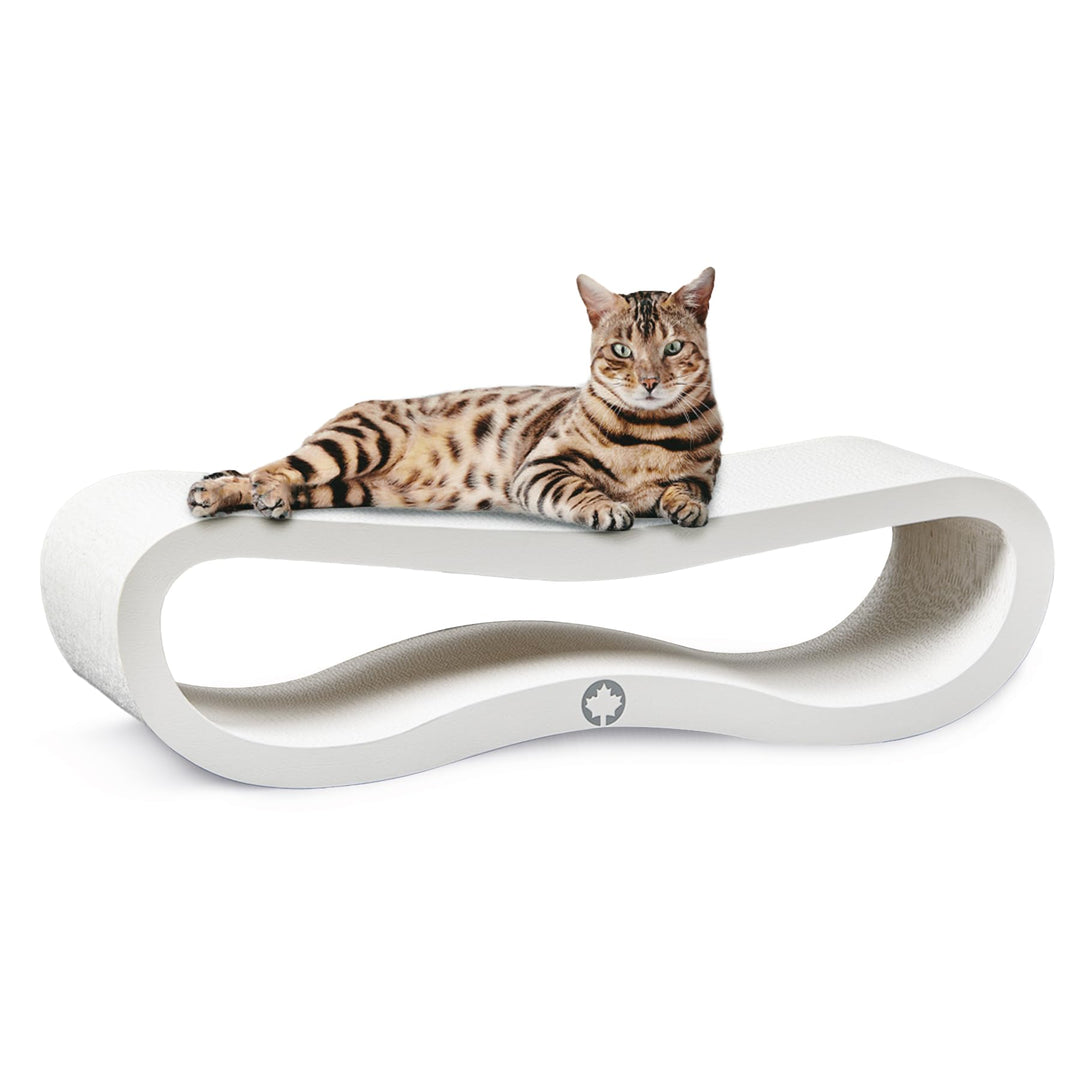 CanadianCat Company | Orbit 2.0 Kratzbrett - White Edition | Kratzpappe Katzen Lounge in weiss | ca.