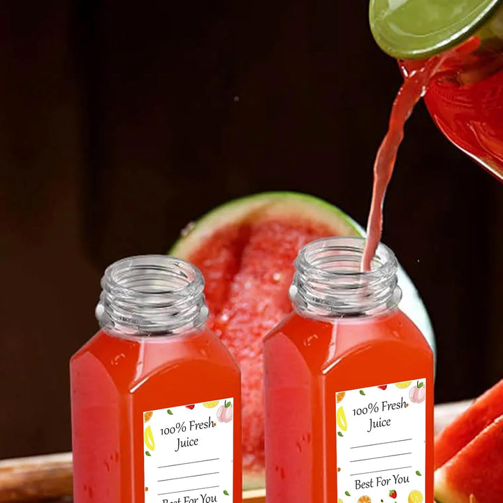 24 Stück 150ml Kunststoff Saftflaschen zum Befüllen, Leere Flaschen Wiederverwendbare Kleine Flasche