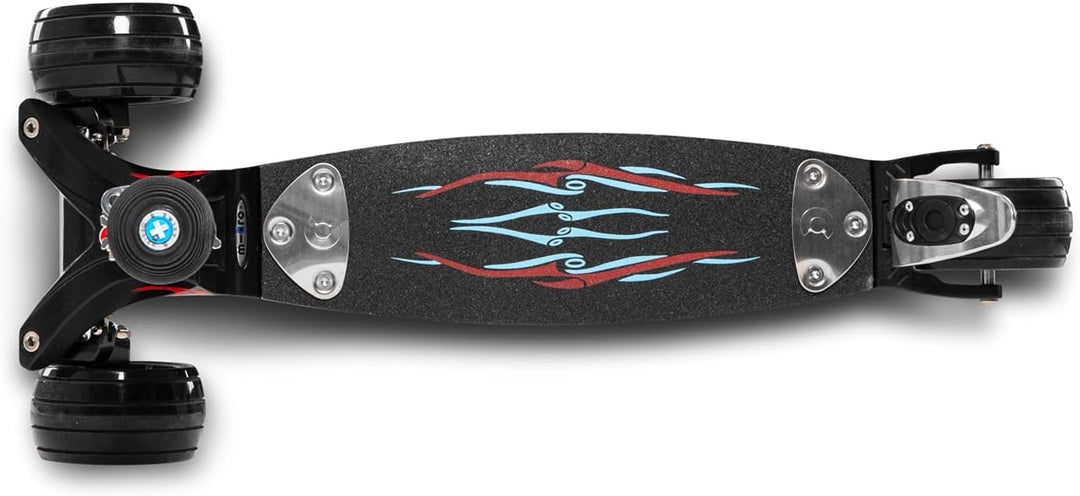 MicroClean KB0022 Micro Monster Kickboard mit austauschbarem T-Griff , Schwarz Schwarz Monster, Schw