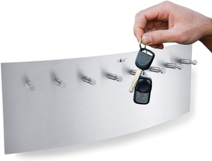 ZACK 50579 "ERGO" Schlüsselbrett, Edelstahl matt,35 cm Single, Single