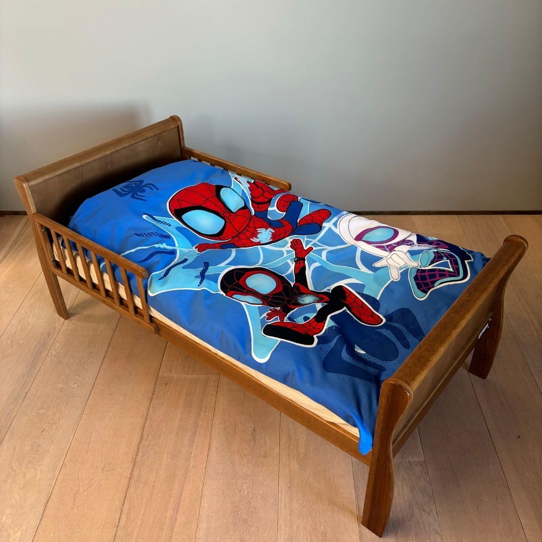 Spidey Kinderbett Bettwäsche Set 100x135 cm + Kissenbezug 40x60 cm 100% Baumwolle | Nachtleuchtender