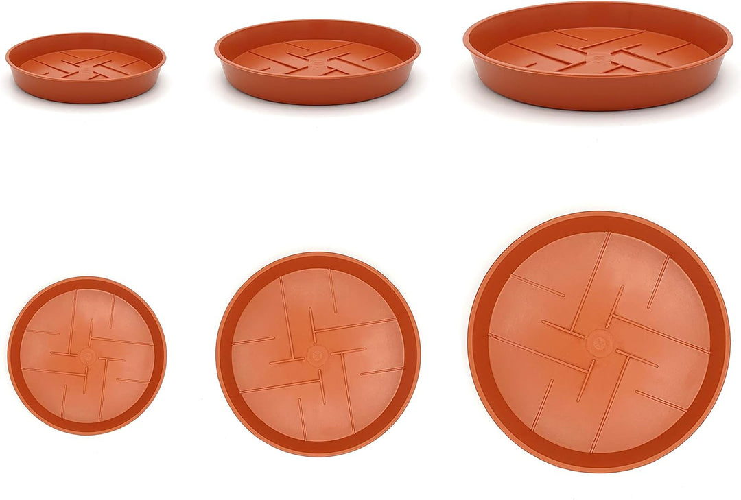 10er-Set Blumentopf-Untersetzer Rund aus Plastik 40 cm Durchmesser, Untertopf für Innen- und Aussenb