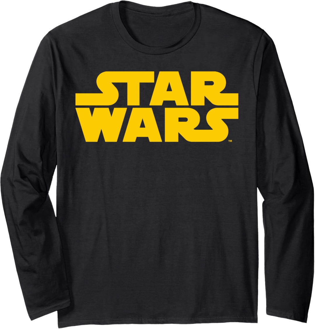 Star Wars Golden Title Logo C1 Langarmshirt