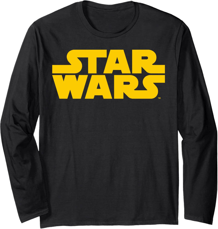Star Wars Golden Title Logo C1 Langarmshirt
