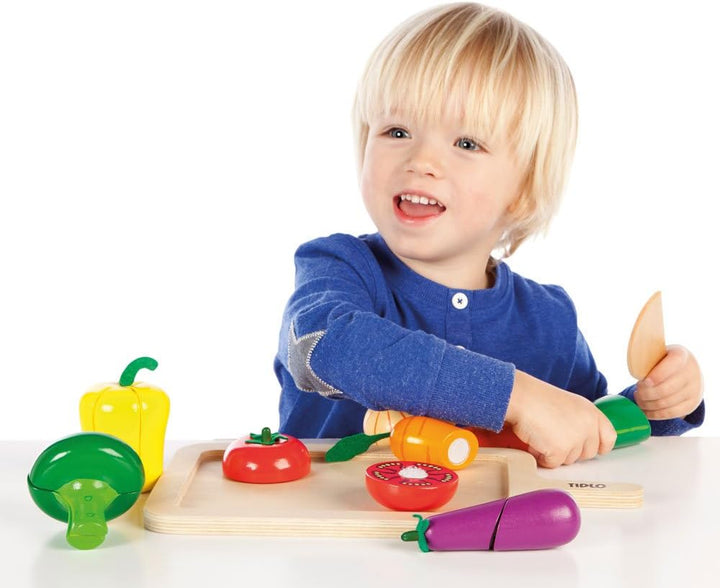 Tidlo Wooden Cutting Vegetables Set, 32 x 18 x 8 cm
