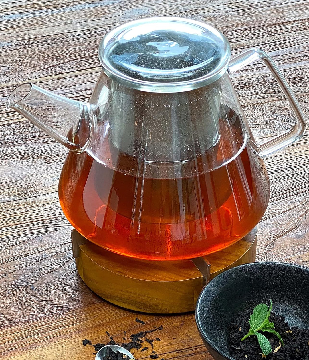 AdHoc TK51 Stövchen- und Speisenwärmer TUTO | für Teekannen, Töpfe und Schalen | Akazienholz & Edels