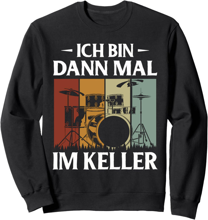Schlagzeug Geschenke Für Männer Drumsticks Vintage Rock Sweatshirt