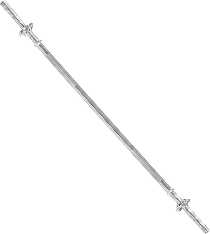 SPRINGOS Langhantelstange｜Riffelgriff｜Max. Belastung 160 kg｜Krafttraining｜Body Pump Silber 180 cm Ø