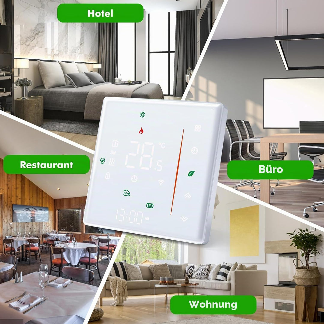 Thermostat Fussbodenheizung, 5A 230V WiFi Smart Thermostat Fussbodenheizung Raumthermostat Smart Rau