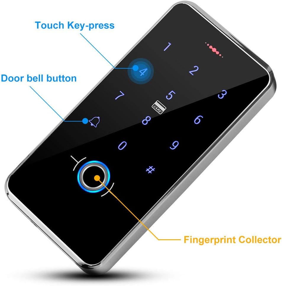 KDL RFID-Biometrischer Fingerabdruck-Zugangskontrolle, wasserdicht, Touch-Tastatur-Leser, DC12 V, Tü