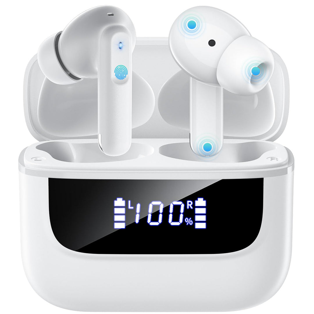 Bluetooth Kopfhörer in Ear, 6 Mikrofone ENC Noise Cancelling für Klarere Anrufe, Kopfhörer Kabellos