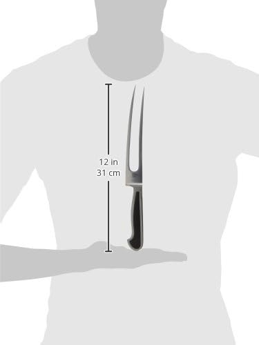 GÜDE Solingen - Fleischgabel geschmiedet, 18 cm, Grenadill, DELTA, Handmade Germany