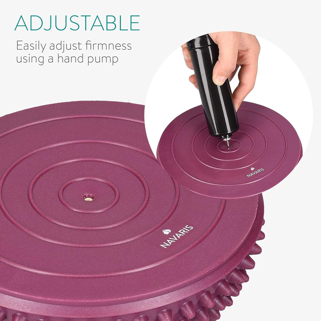 Navaris Balance-Igel Fitness Halbkugel mit Noppen - 2X Balance Igel Set - Sport Kissen für Balancetr