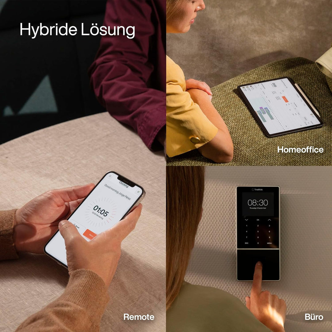 TimeMoto TM-818 SC Zeiterfassungsterminal, Kopplung mit kontaktlosen Smart Access Cards, RFID Badge/