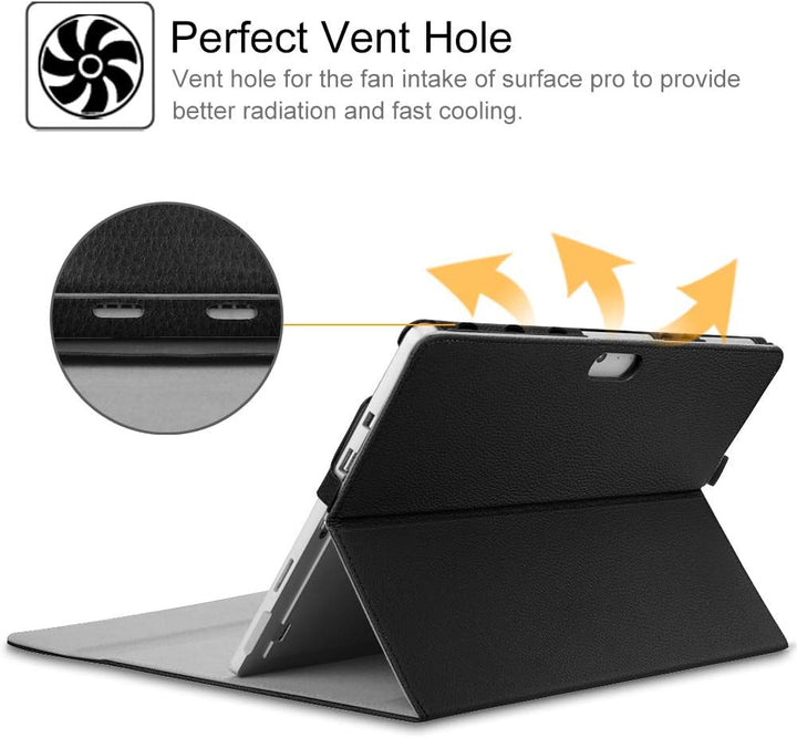 FINTIE Hülle für Microsoft Surface Pro 7+/ 7/6/ 5/4/ 3 Tablet 12.3 Zoll - Multi-Sichtwinkel Hochwert