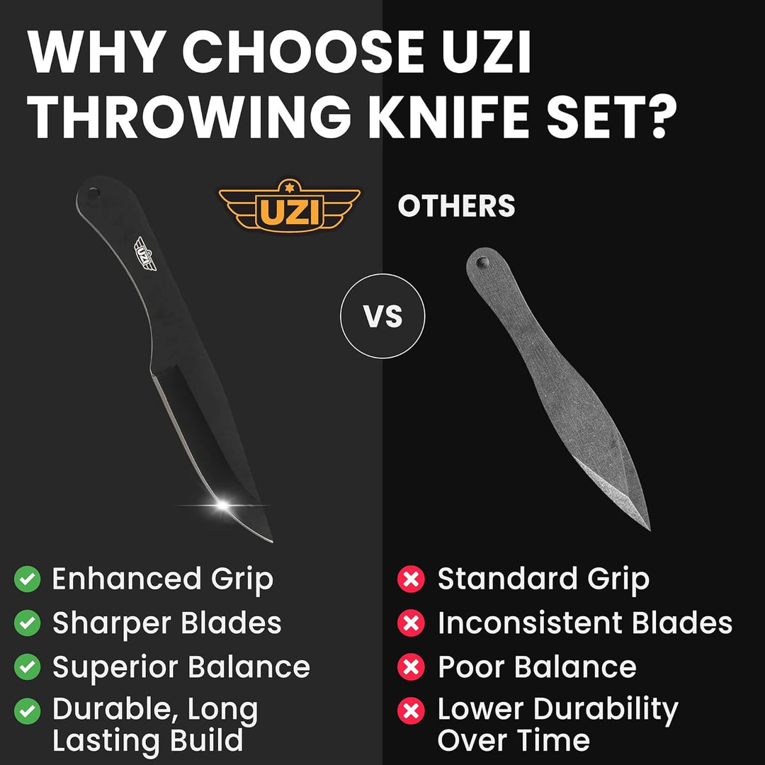 Uzi Uzi Three Piece Throwing Knife Set